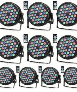Luces de Escenario 36 LED RGB Par Light Control Remoto &