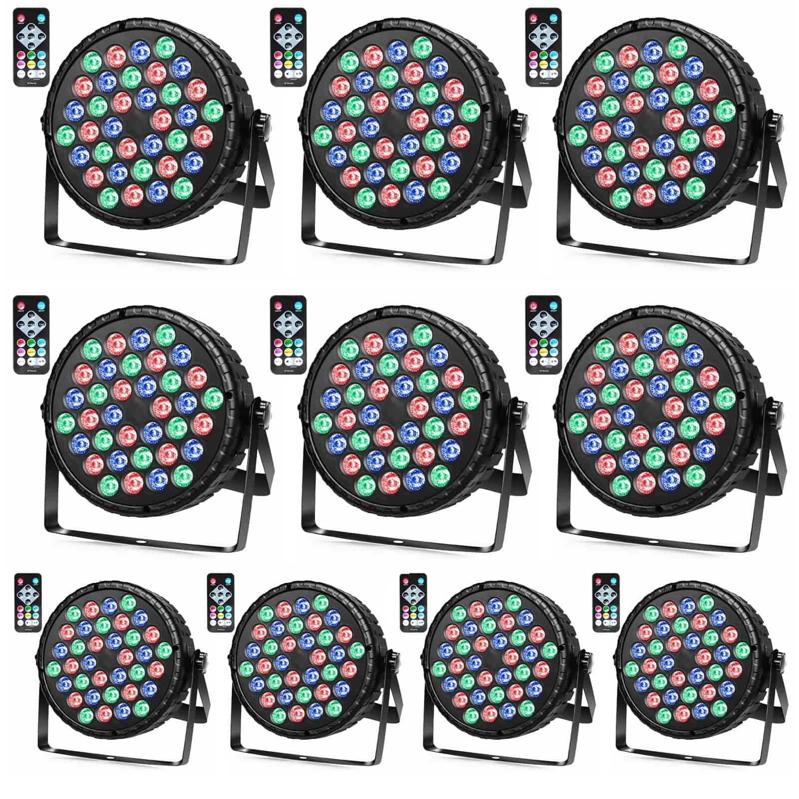 Luces de Escenario 36 LED RGB Par Light Control Remoto &