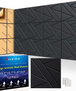 12 Paquete Paneles Acústicos Autoadhesivos para Pared, 15.7