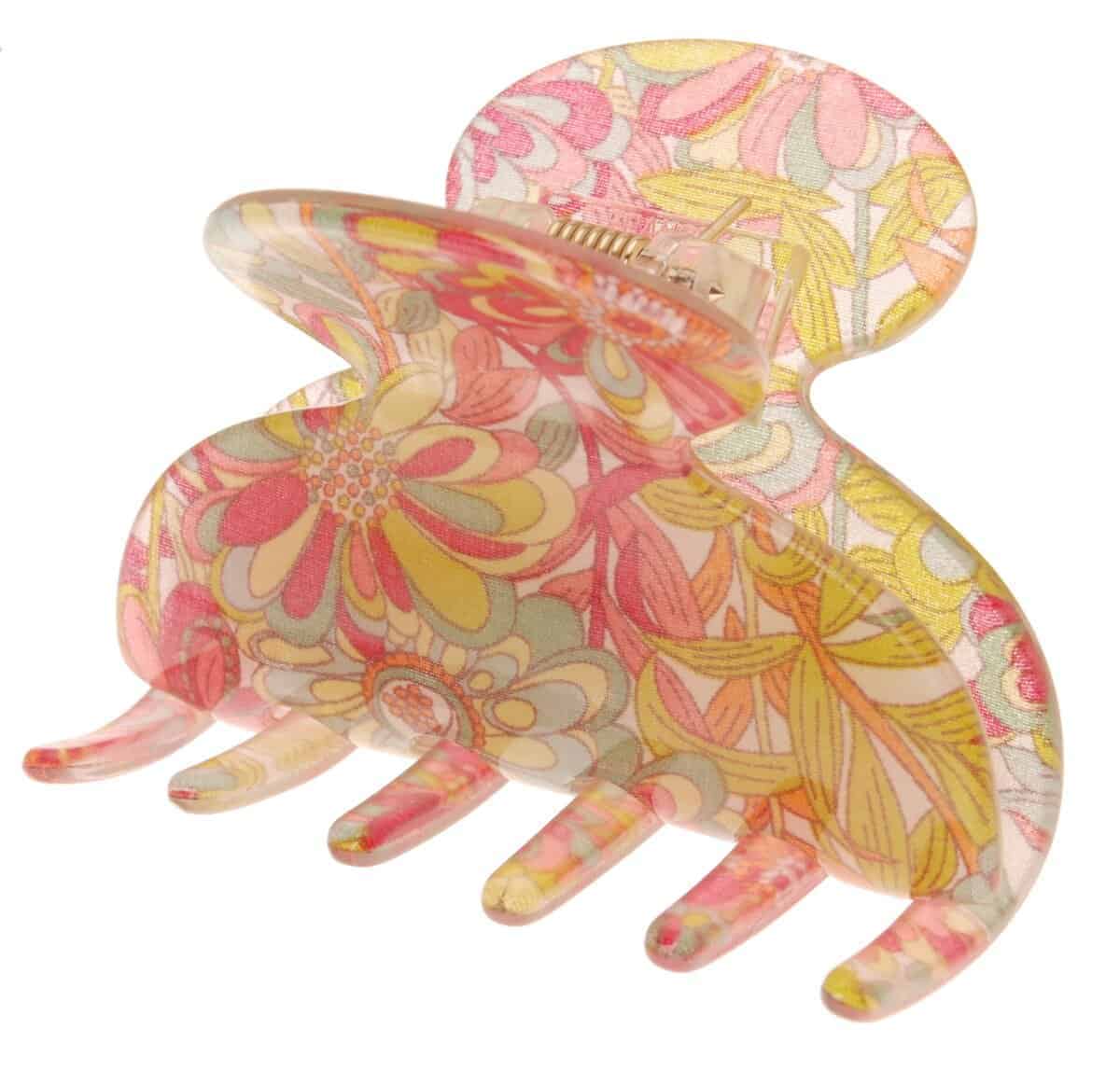 France Luxe Pequeña Pinza Couture - Splash Garden Green/Pink