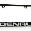 Portaplacas de metal recubierto en negro GMC Denali