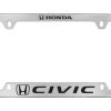 Portaplacas de Zinc para Honda Civic (Cromo & Inferior & 4