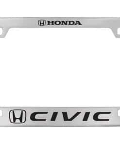Portaplacas de Zinc para Honda Civic (Cromo & Inferior & 4