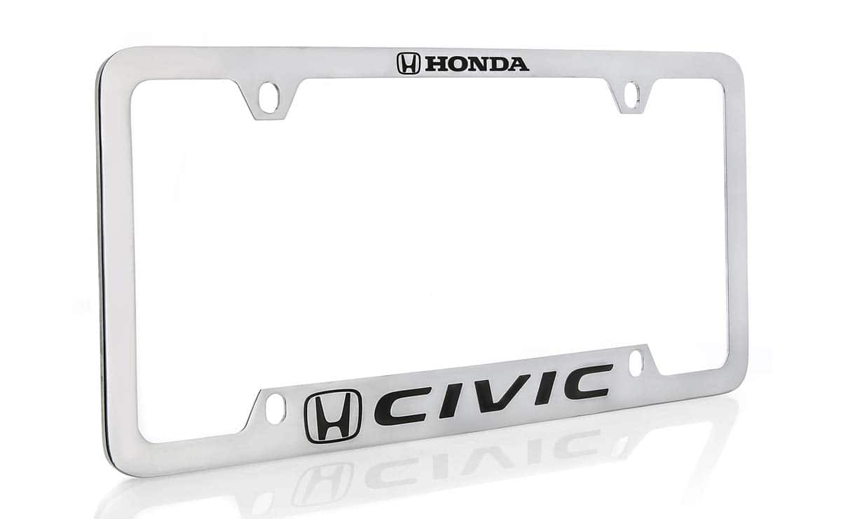 Portaplacas de Zinc para Honda Civic (Cromo & Inferior & 4 - Imagen 6