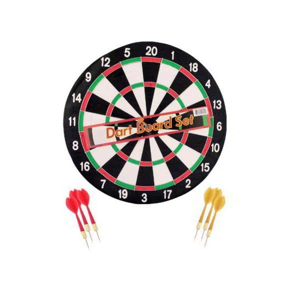 Tablero de dardos con 6 dardos