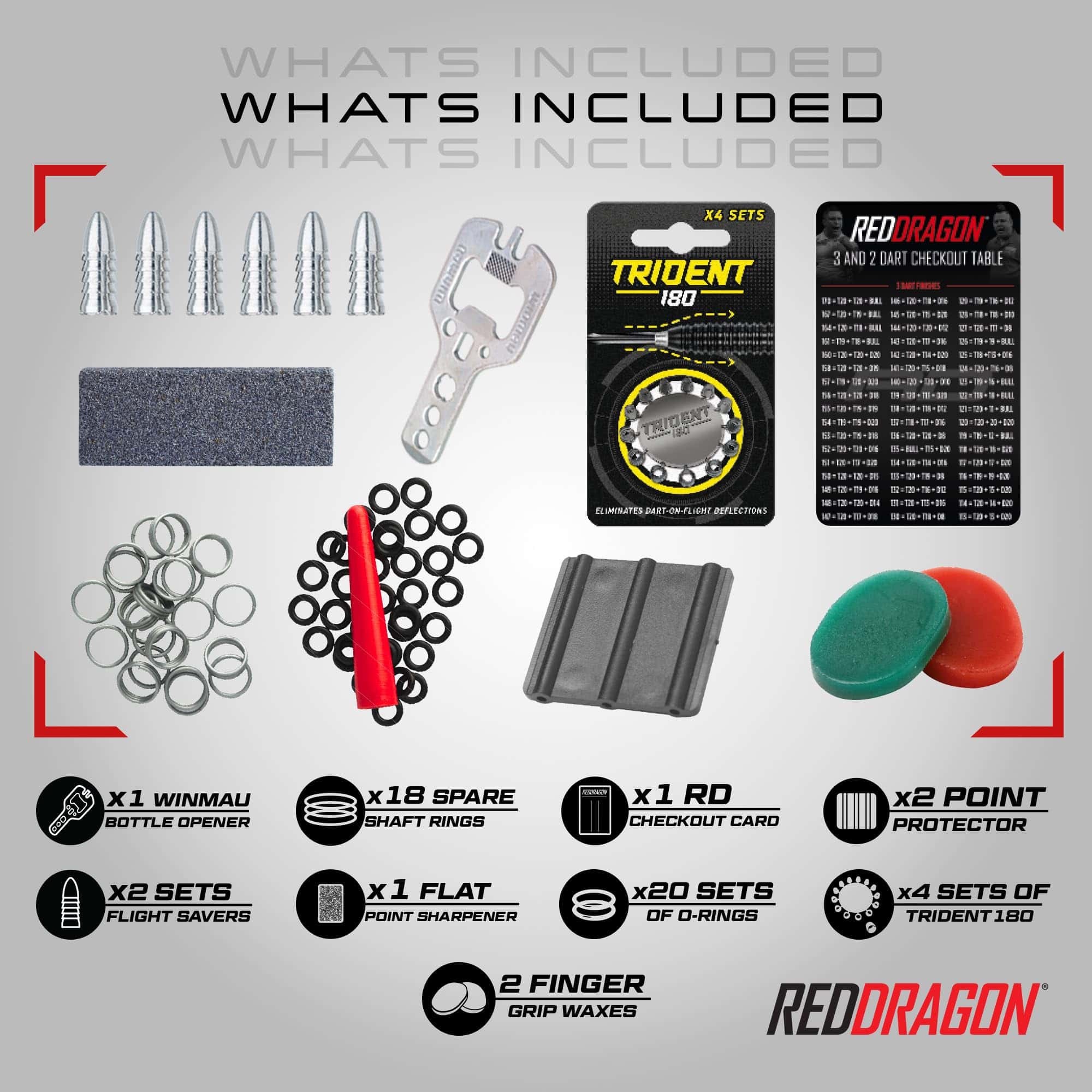 Paquete de Accesorios de Dardos Red Dragon de 200 Piezas - Imagen 3