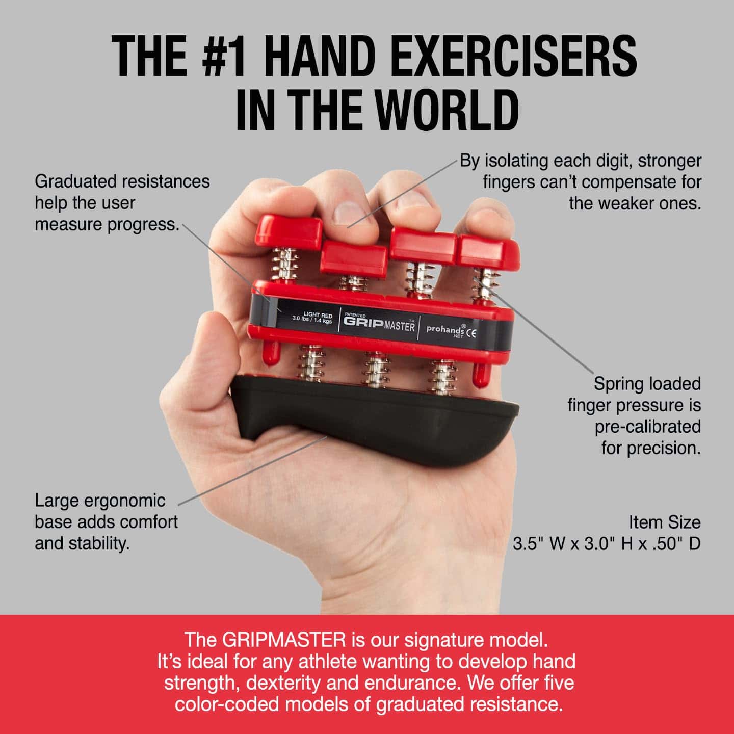 Prohands Gripmaster Rehab Hand Exerciser, Exercitador de - Imagen 5