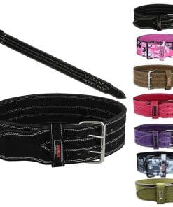 Cinturón de cuero para levantamiento de -Negro