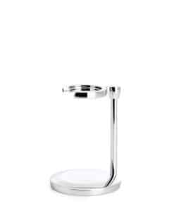 Soporte Minimalista de Cromo para Brocha de Afeitar de la