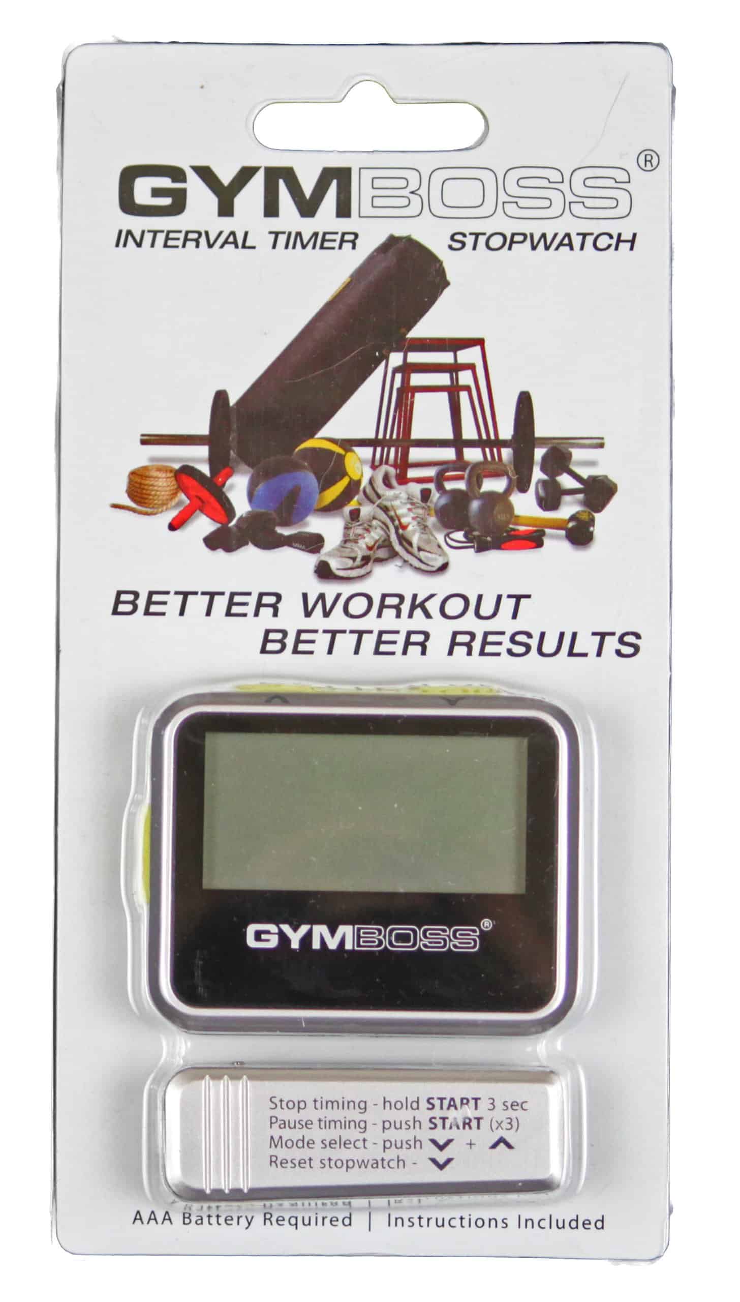 Gymboss Interval Timer and Stopwatch - Plateado/Amarillo - Imagen 5