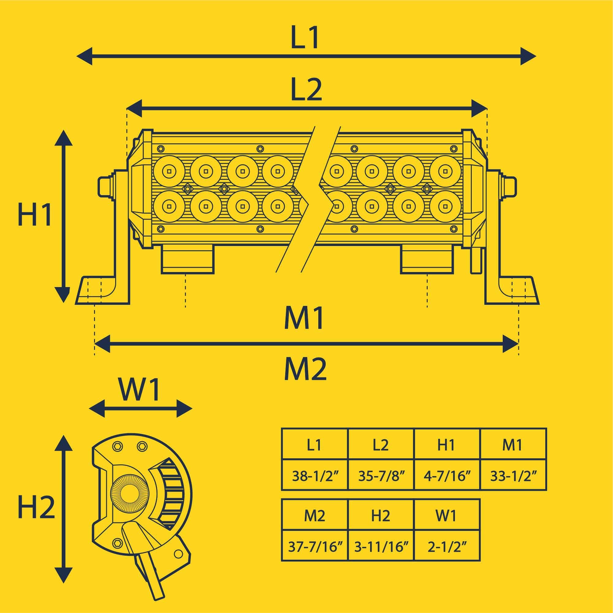 LAMPHUS CRUIZER 36" 234W LED Combo de Faro LED de - Imagen 7
