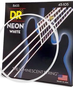 Cuerdas de bajo DR Strings HI-DEF NEON-Blanco Plateado