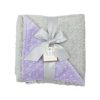 Manta para bebé MEG ORIGINAL Lavanda y Gris de Lunares de