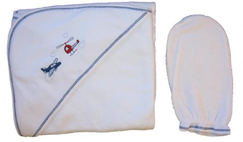 Kissy Kissy - Toalla para bebé con Mitón Tipo Aviador - - Imagen 3