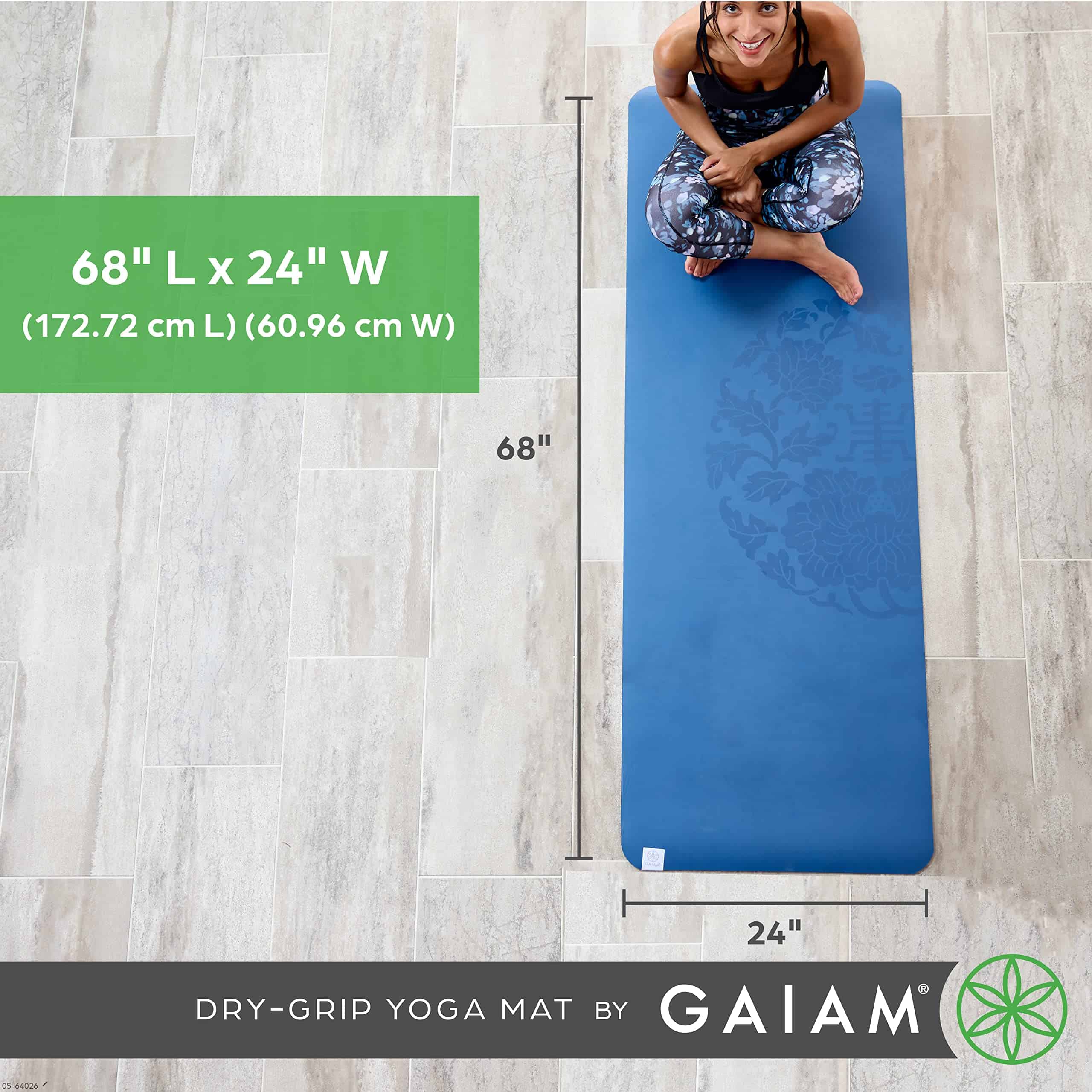 Tapete de Ejercicio y Fitness Gaiam - Premium Dry-Grip - Imagen 3