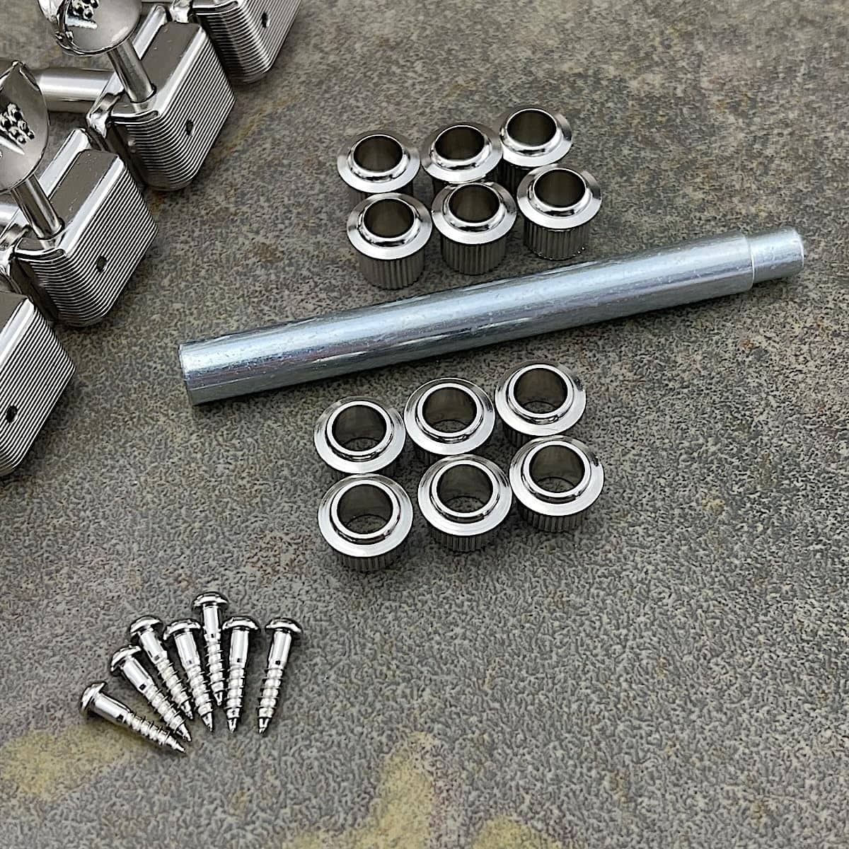 Clavijas Vintage Gotoh Ovaladas Níquel (6 en línea) - Imagen 4