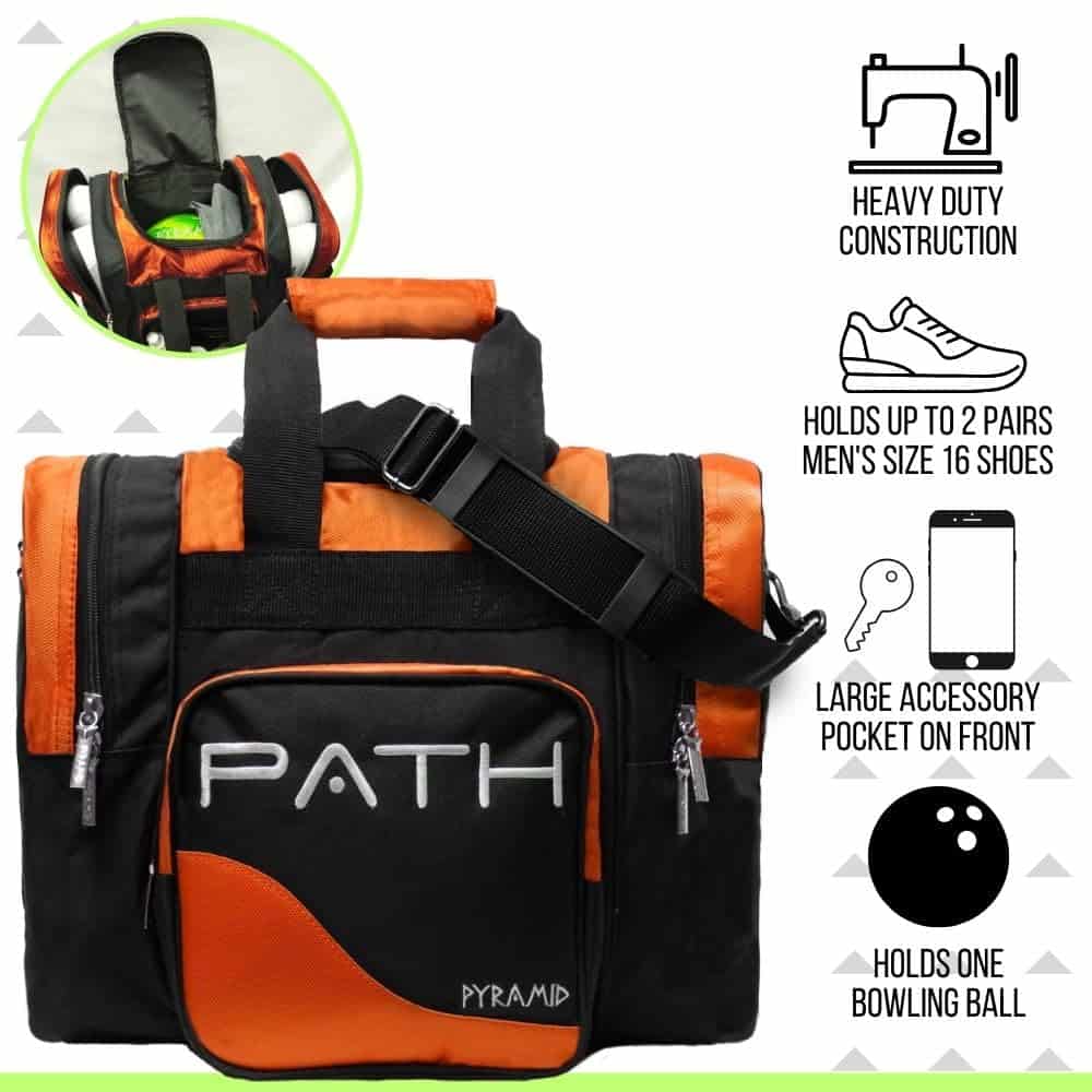 Bolso Deluxe de Bowling Pyramid Path Pro - Negro/Naranja - Imagen 3