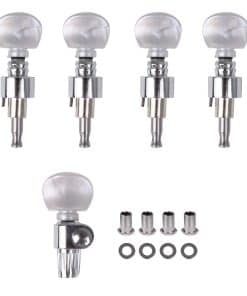 BQLZR Zinc Alloy Banjo Tuning Pegs 5 de Cromo, Máquina de