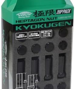 Tuerca de Heptágono Kics WHPF1BL42 Kyokugen Negro de 42 mm