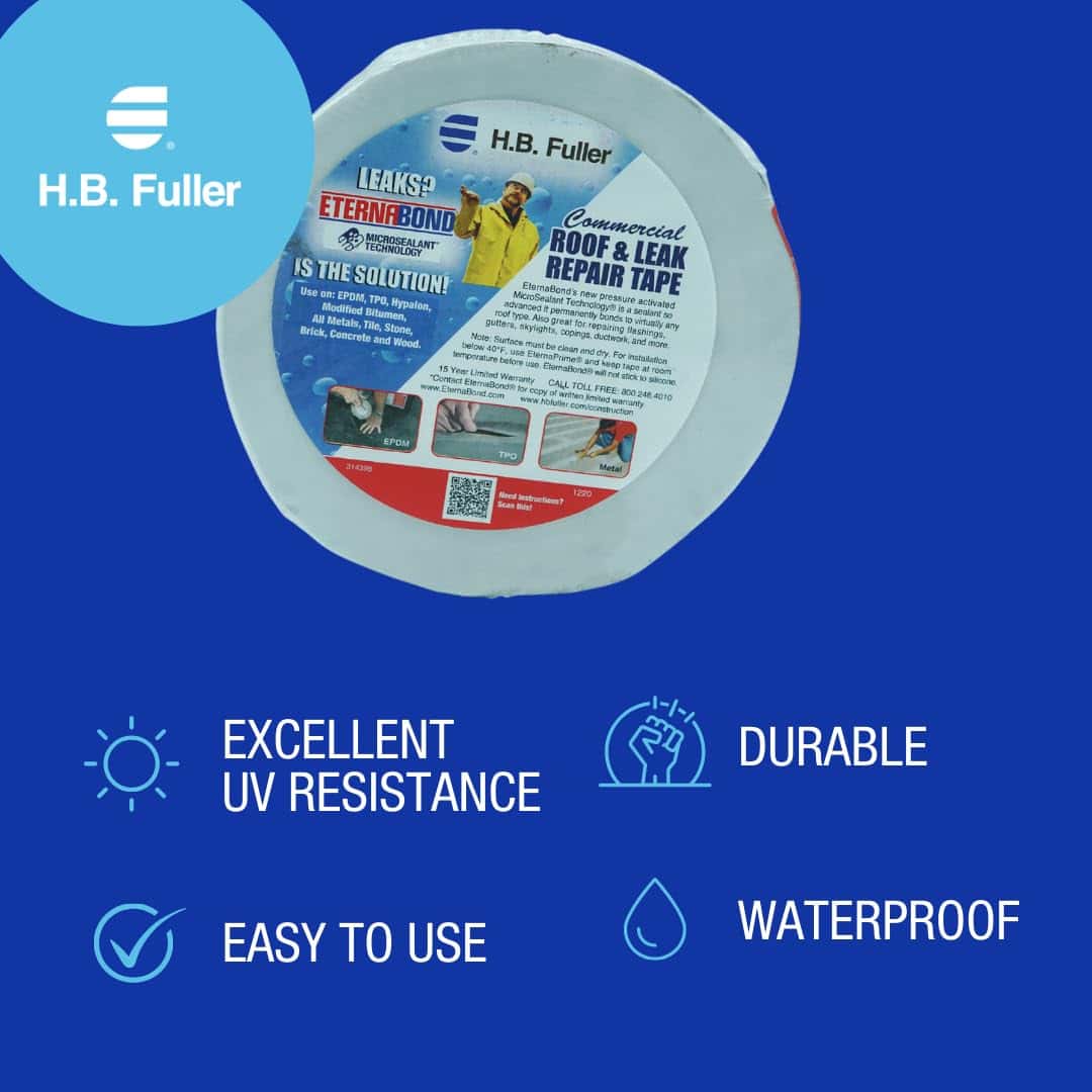 Cinta de reparación de techo EternaBond RoofSeal Gris 2" - Imagen 8