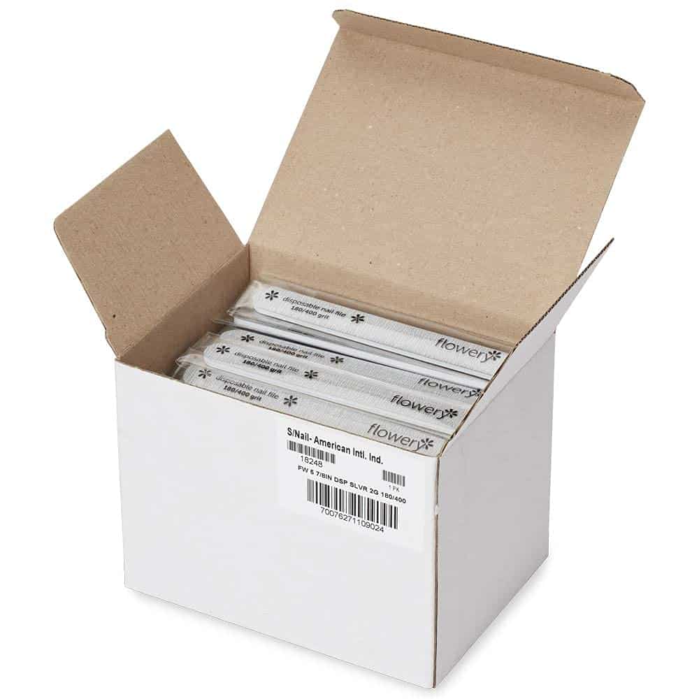 Lima de Uñas Desechable Flowery (180/400 Grano Almohadilla - Imagen 3