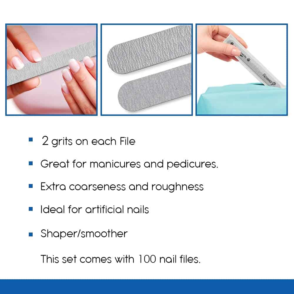 Lima de Uñas Desechable Flowery (180/400 Grano Almohadilla - Imagen 6