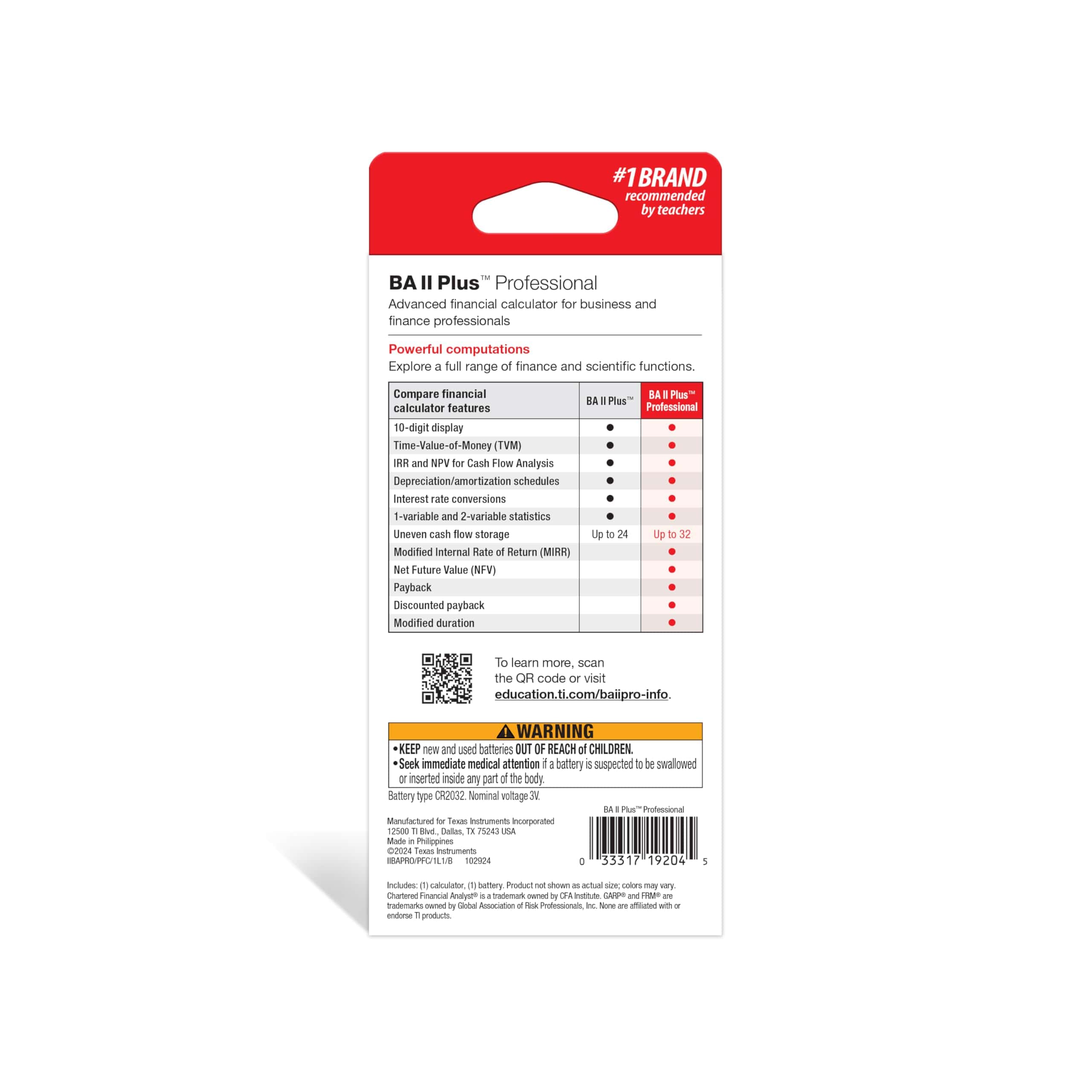 Calculadora Financiera Texas Instruments BA II Plus - Imagen 8