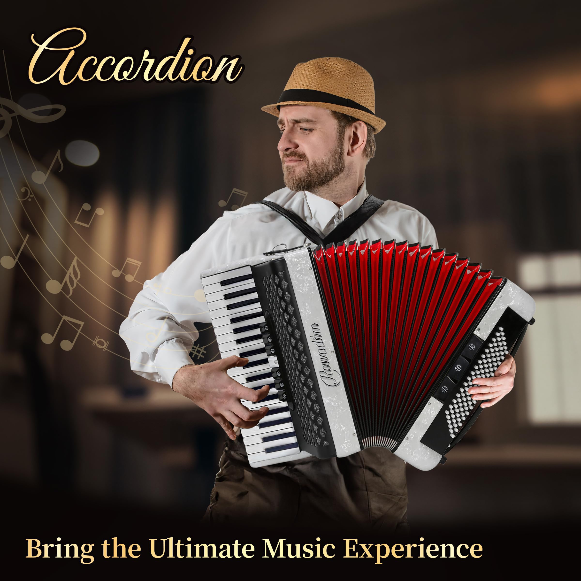 Acordeón - Modelo Profesional con 37 teclas y 96 bajos para - Imagen 3