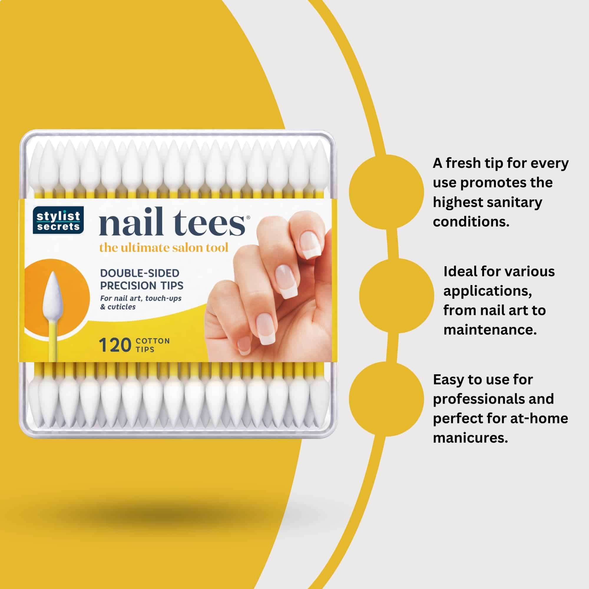 Fran Wilson NAIL TEES COTTON TIPS 120 Count (12 PACK) - La - Imagen 3
