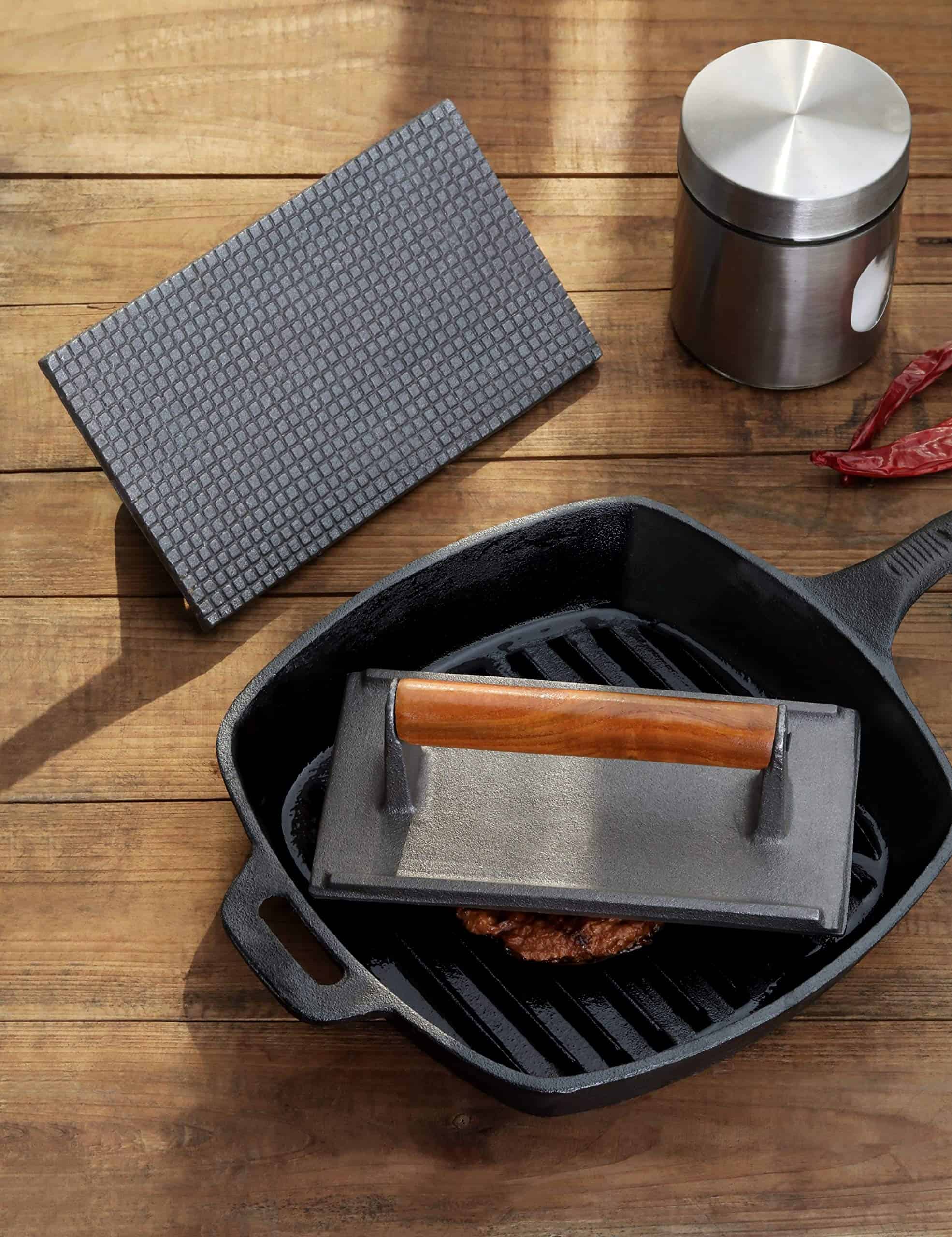 Prensa de Hierro Extra Pesada para Carne y Tocino de New - Imagen 7