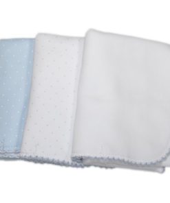 Kissy Kissy - Set de 3 Baberos - Lunares Azules - Talla