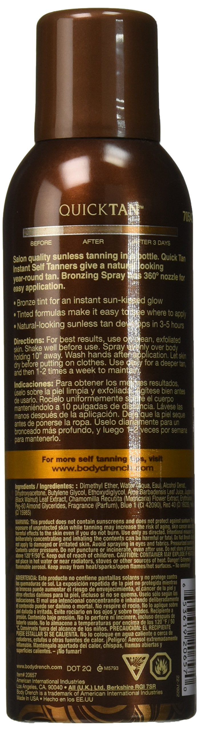Body Drench Quick Tan Instant Self Tanning Spray, Medio - Imagen 3