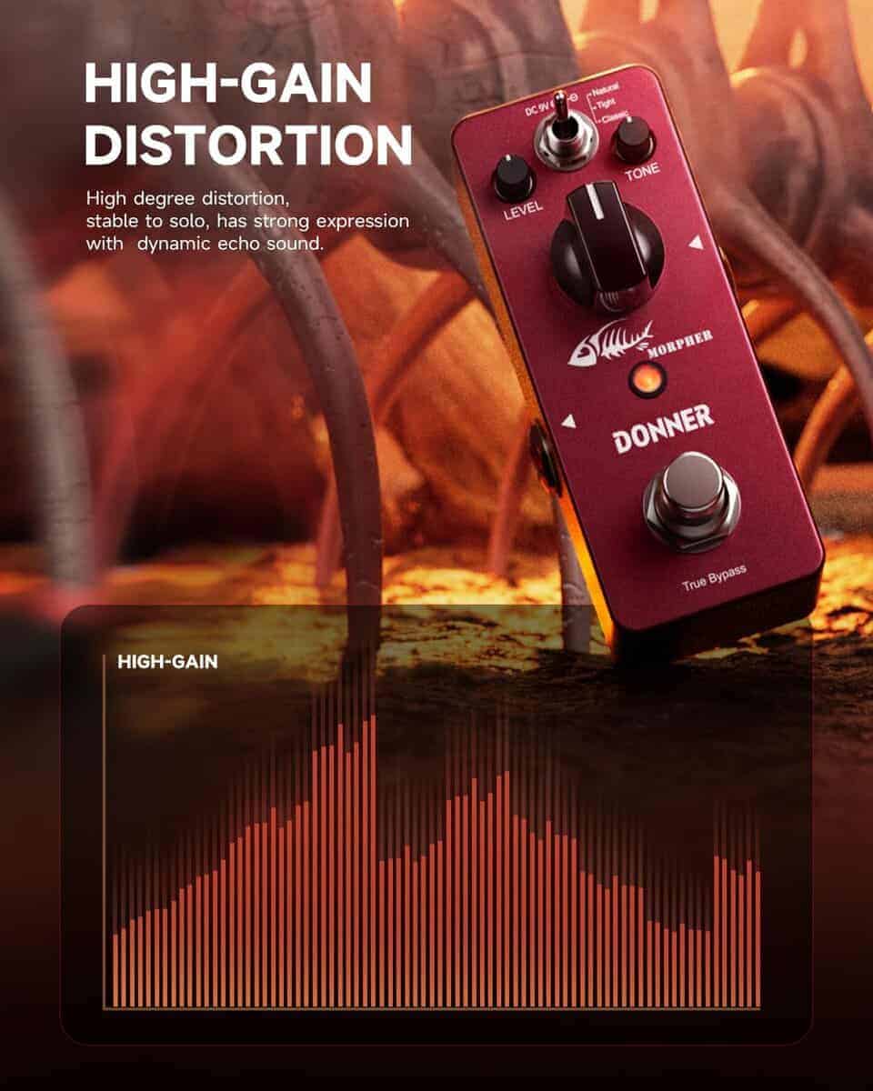 Pedal de Distorsión para Guitarra Donner, Morpher Mini - Imagen 3
