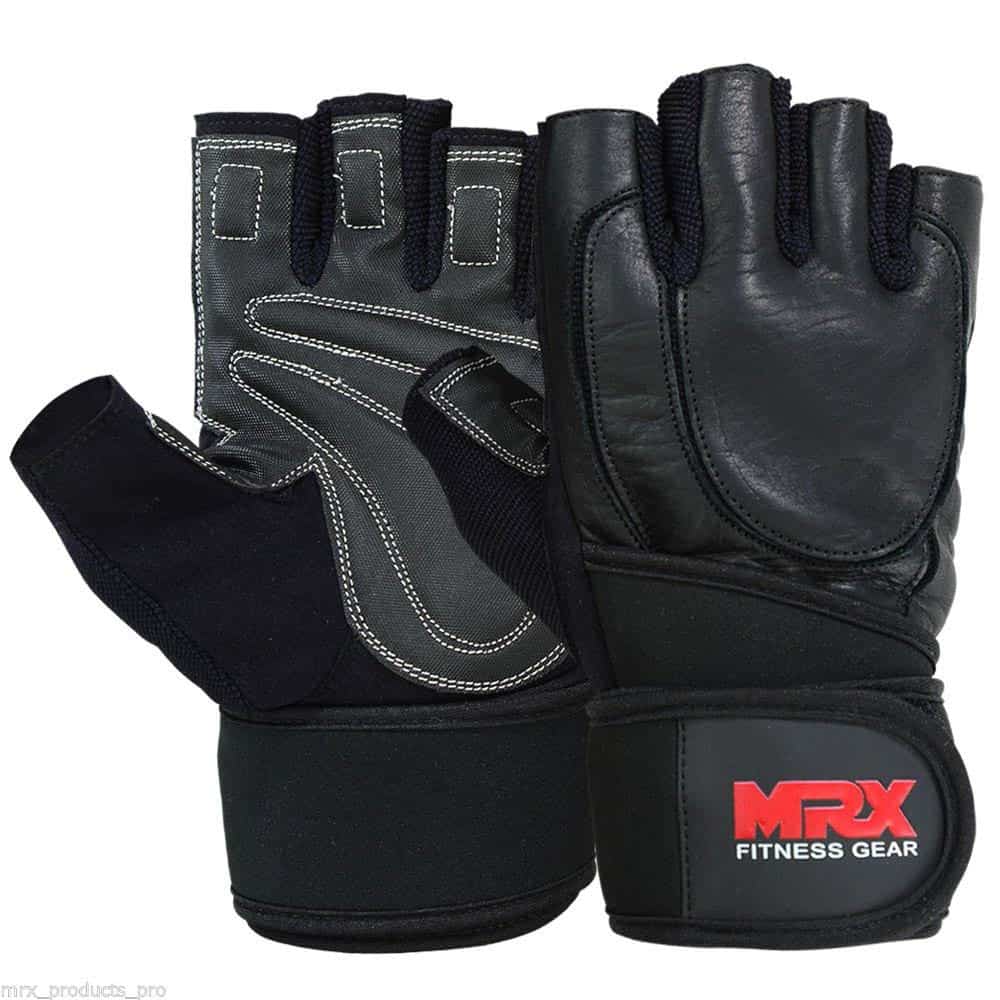Guantes para Levantamiento de Pesas MRX de Cuero de Vaca de - Imagen 3
