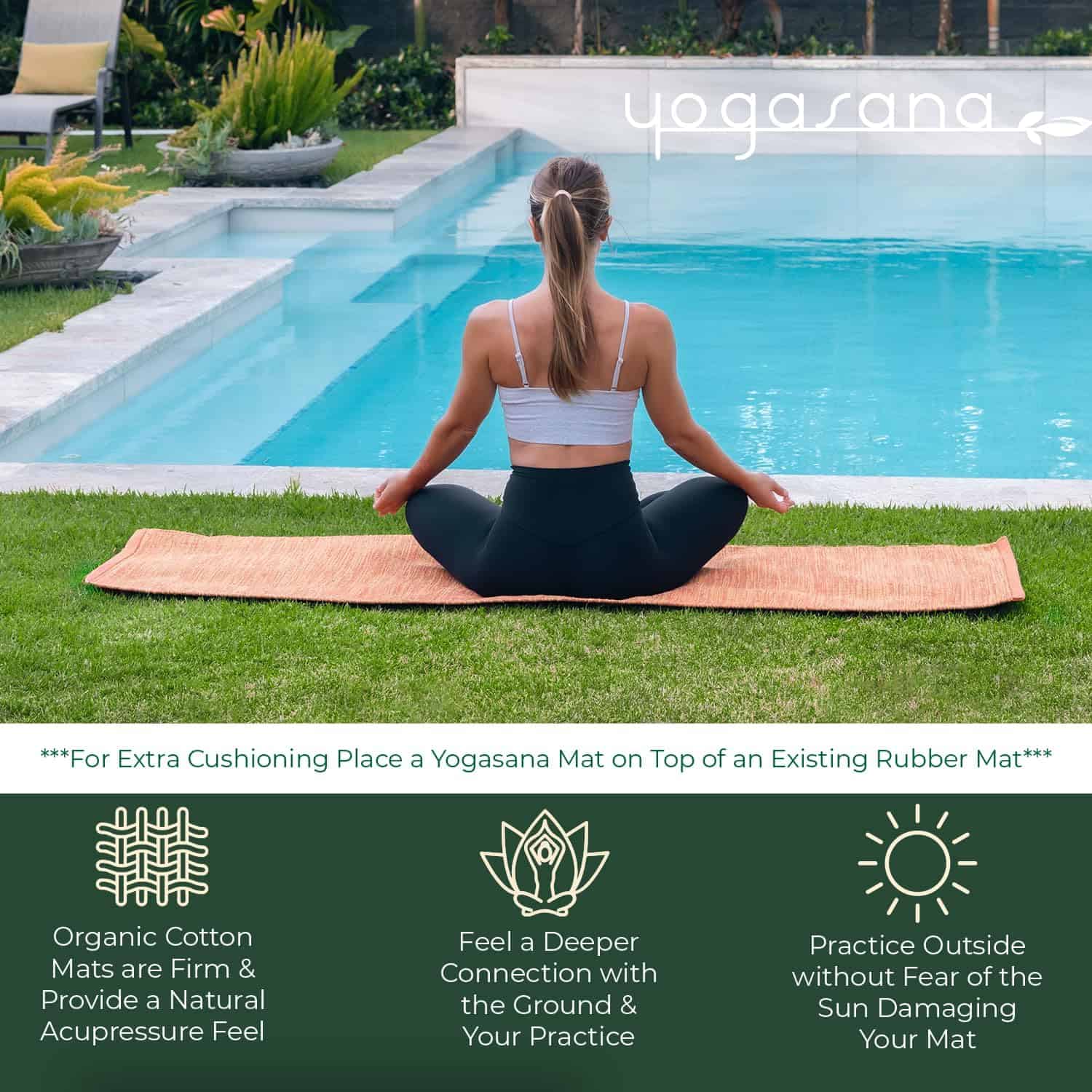 Tapete de Yoga de Algodón Orgánico Yogasana - -Aire - Imagen 7