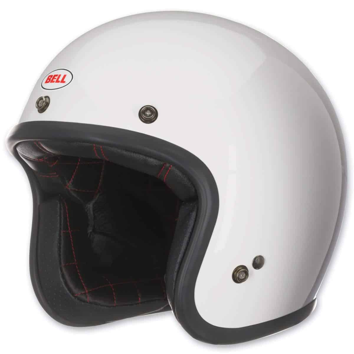 Casco de moto BELL Custom 500 de cara abierta (Blanco - Imagen 3