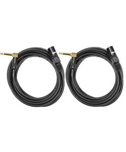 Paquete de 2 Cables de Audio2000's C17012P2 de 12 pies 1/4"