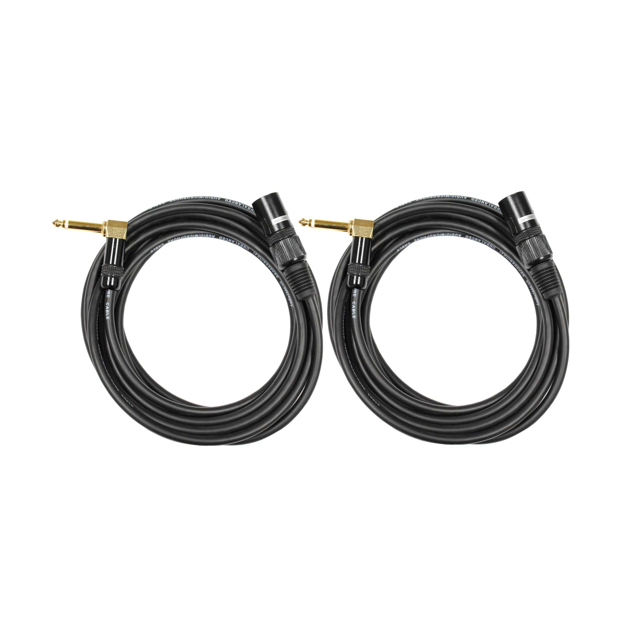 Paquete de 2 Cables de Audio2000's C17012P2 de 12 pies 1/4"