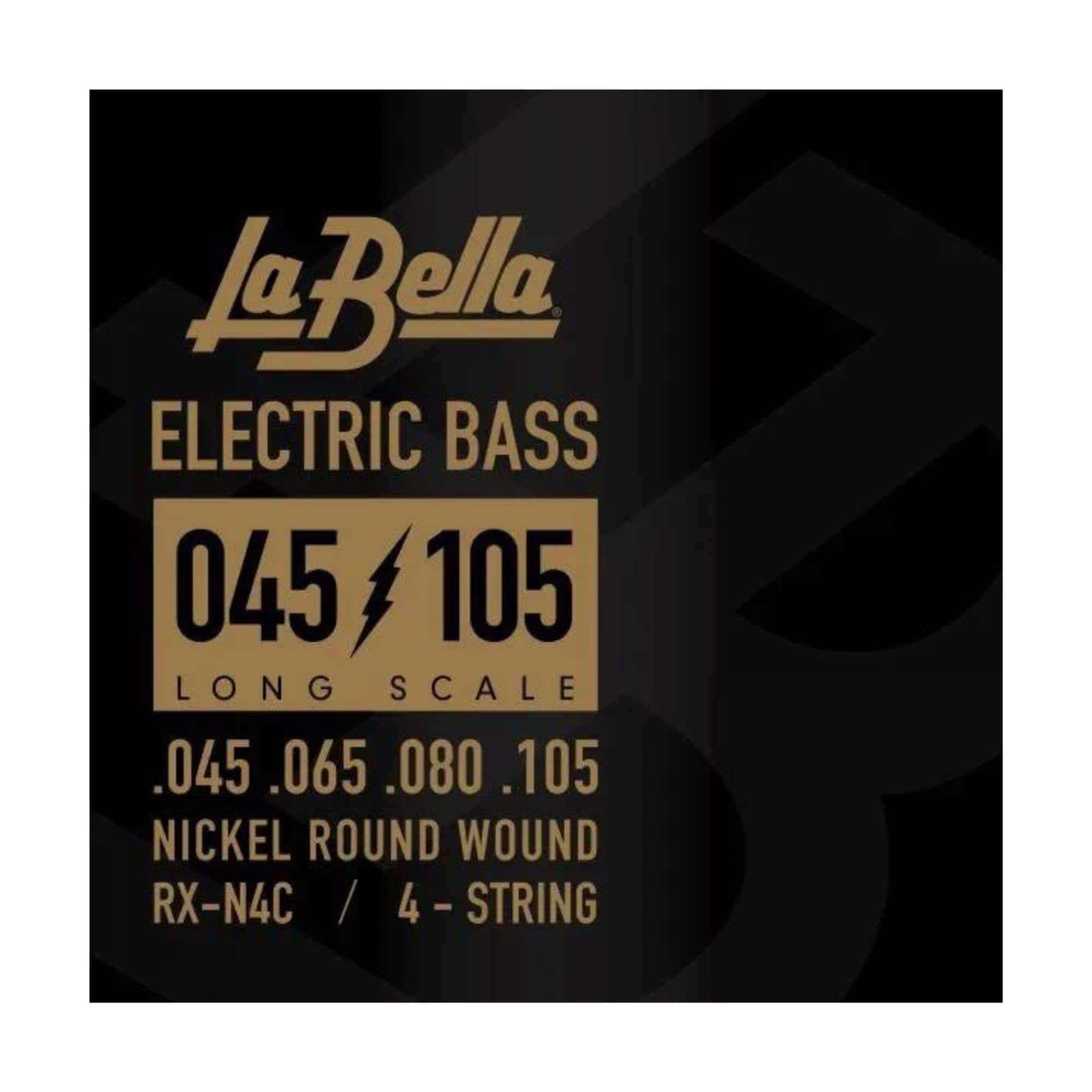 La Bella RX-N4C Cuerdas de bajo eléctrico de 4 cuerdas con