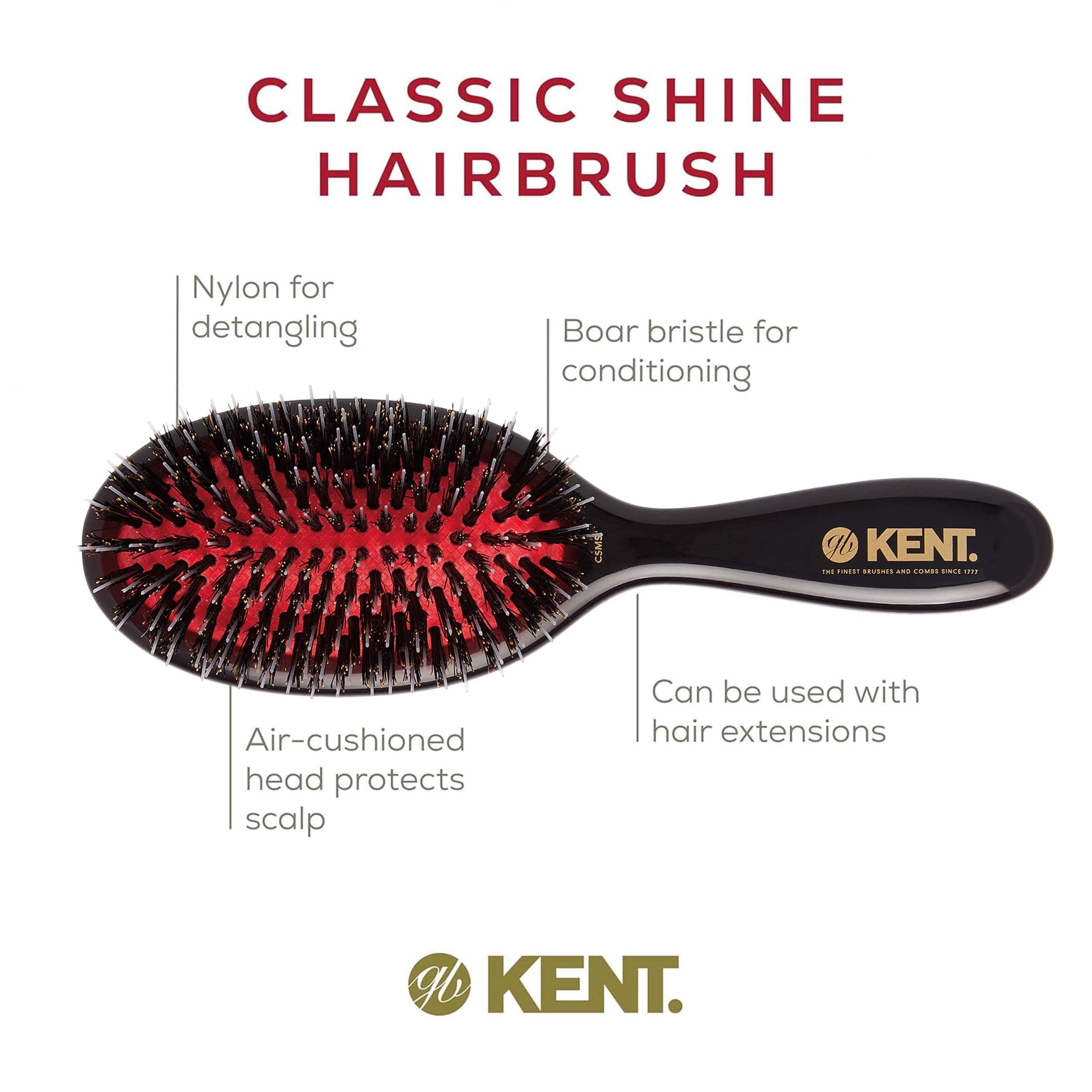 Cepillo Alisador Oval Clásico Kent CSMS - Cerdas de Jabalí - Imagen 5