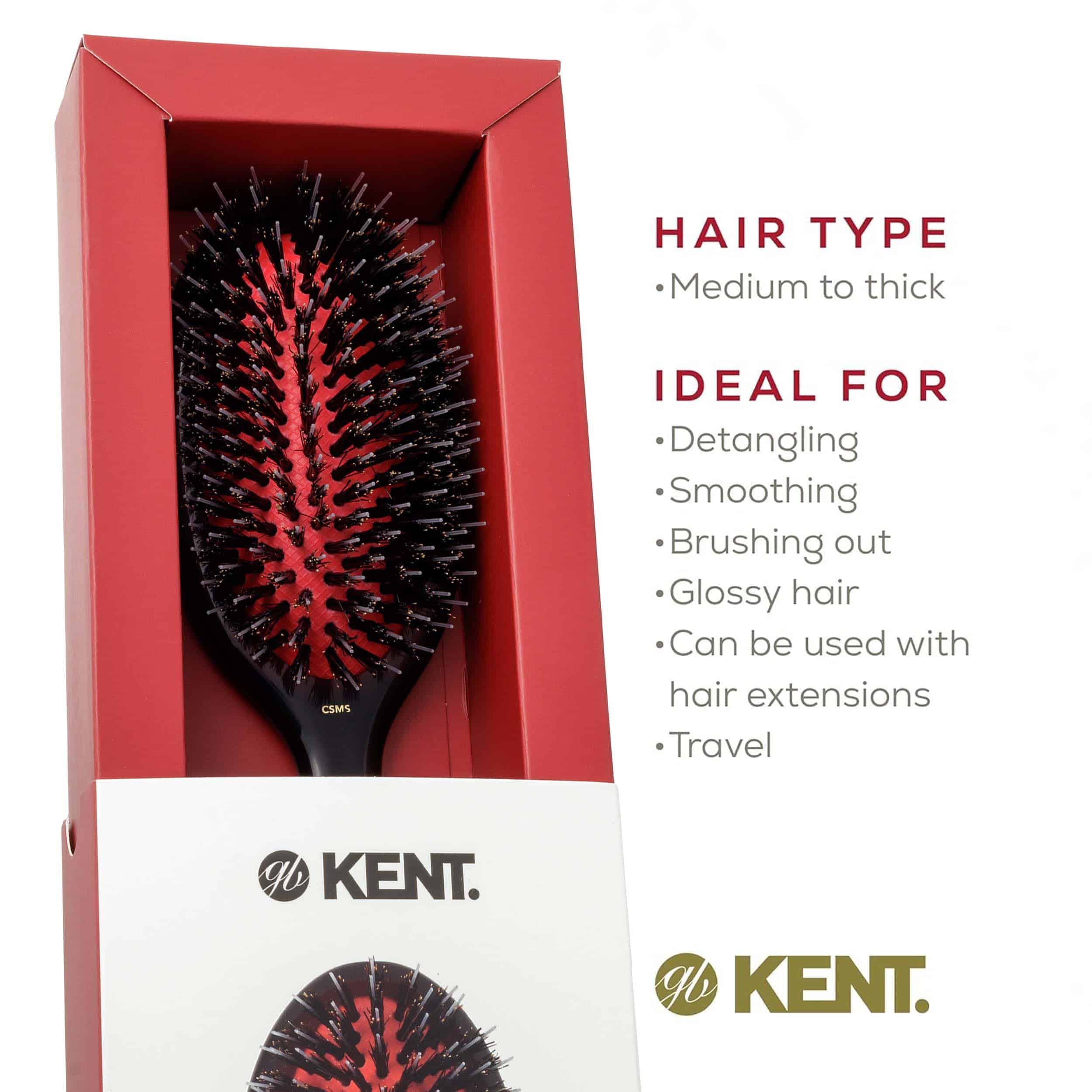 Cepillo Alisador Oval Clásico Kent CSMS - Cerdas de Jabalí - Imagen 7