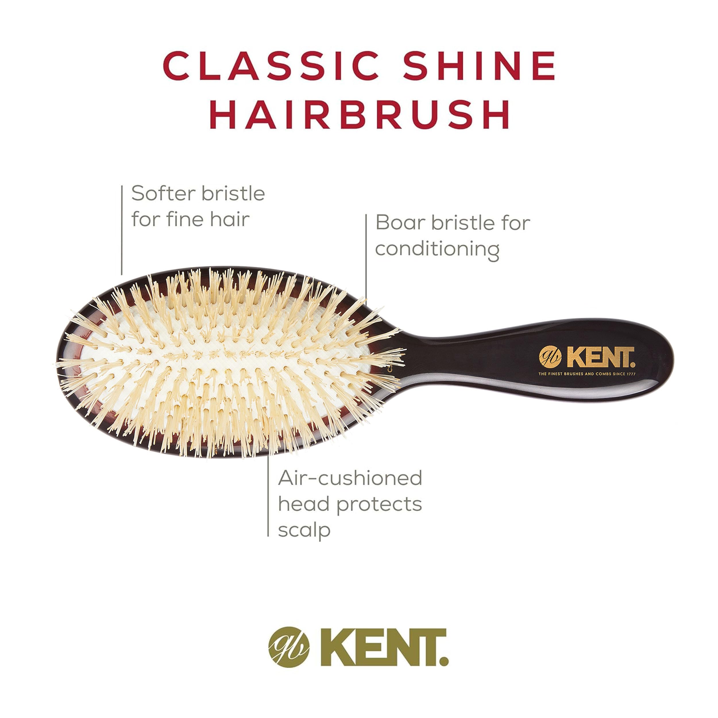 Cepillo Alisador Oval Pequeño Kent CSGS Classic Shine y - Imagen 5