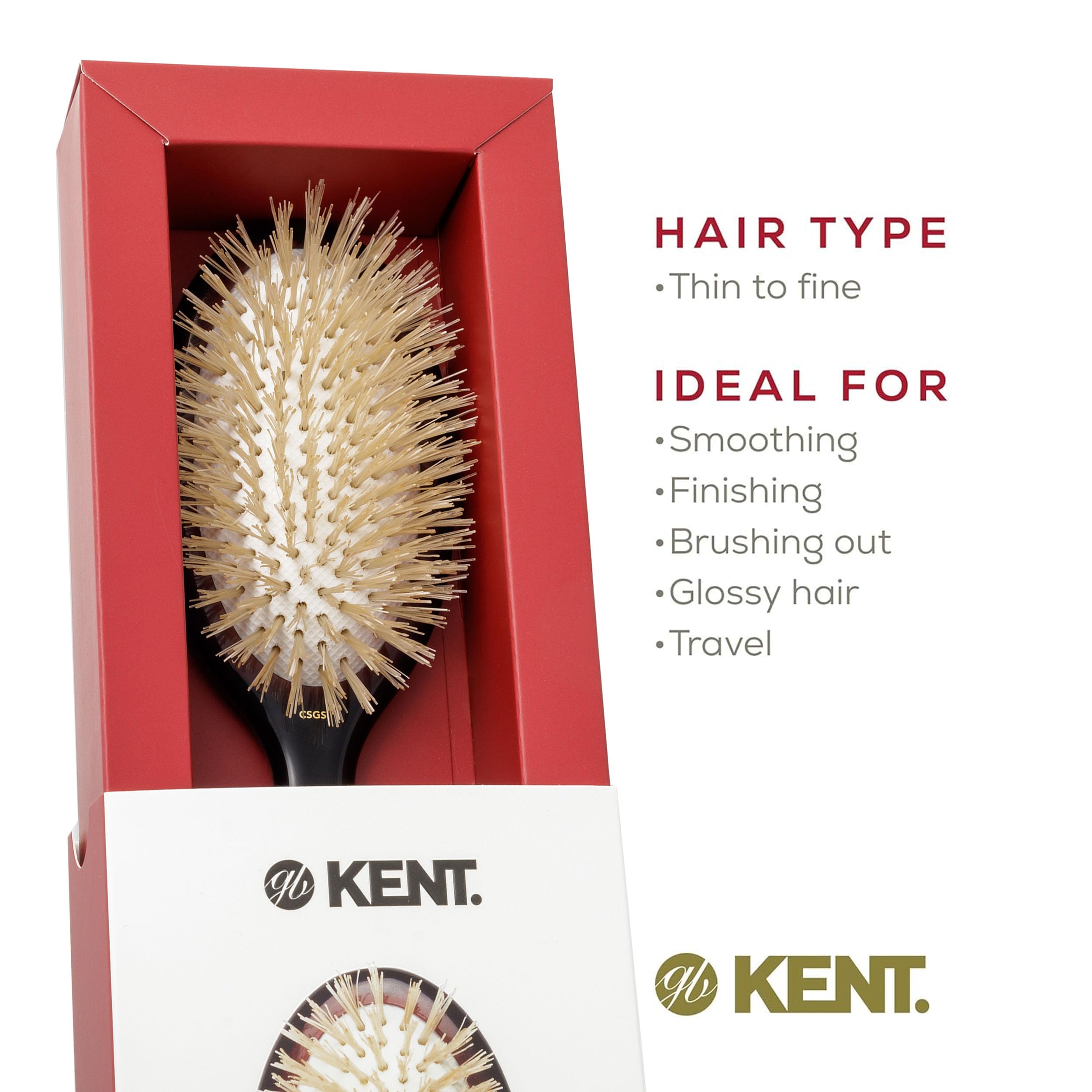 Cepillo Alisador Oval Pequeño Kent CSGS Classic Shine y - Imagen 7