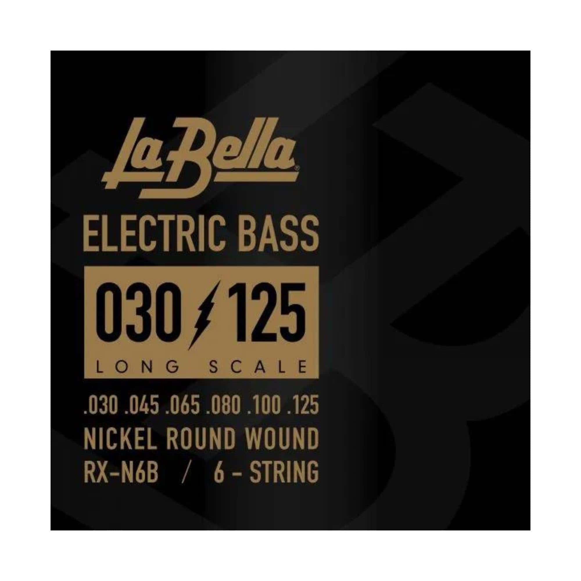 Cuerdas para bajo eléctrico de 6 cuerdas La Bella RX-N6B