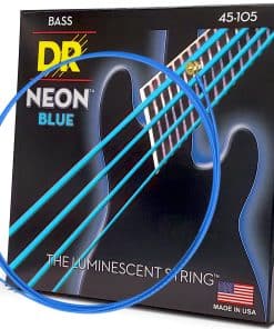 Cuerdas de Guitarra Bajo DR Hi-Def Neon Blue Medium