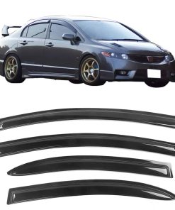 Deflector de viento y lluvia ahumado compatible con Honda