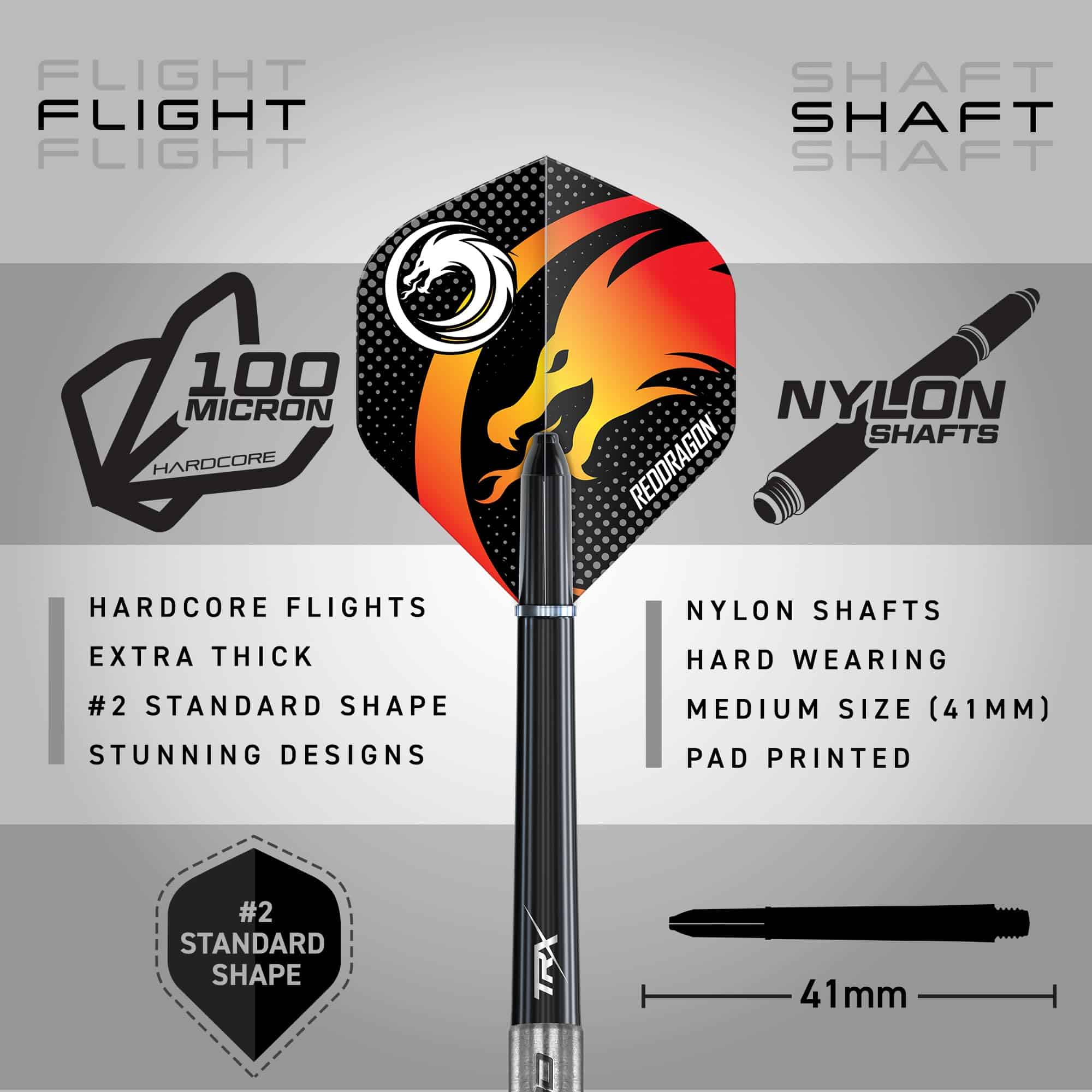 Set de Dardos Red Dragon Apollo de 23 gramos con Vuelos y - Imagen 4