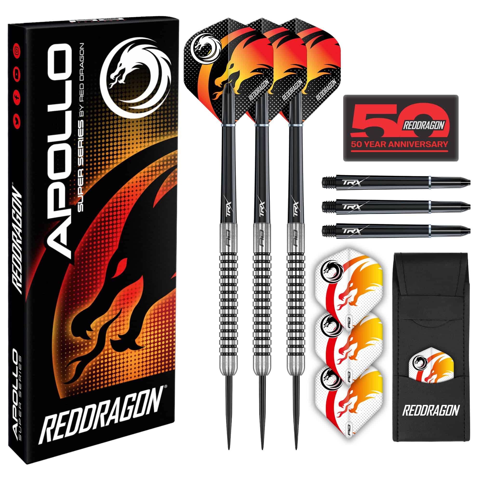 Set de Dardos Red Dragon Apollo de 23 gramos con Vuelos y
