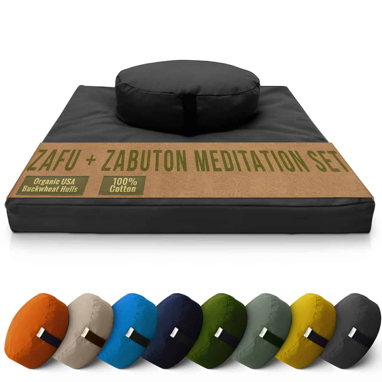 Set de cojín de meditación - Cojín grande ovalado Zafu