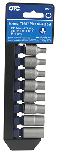 Juego de Llaves de Vaso Externas Torx Plus de 8 Piezas OTC